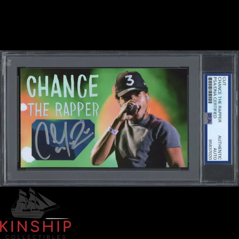 Chance The Rapper signed Cut 3x5 Custom Card PSA DNA Slab Music Auto C6467