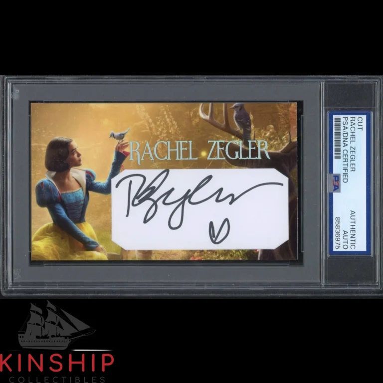 Rachel Zegler signed Cut 3x5 Custom Card PSA DNA Slab Auto C66475