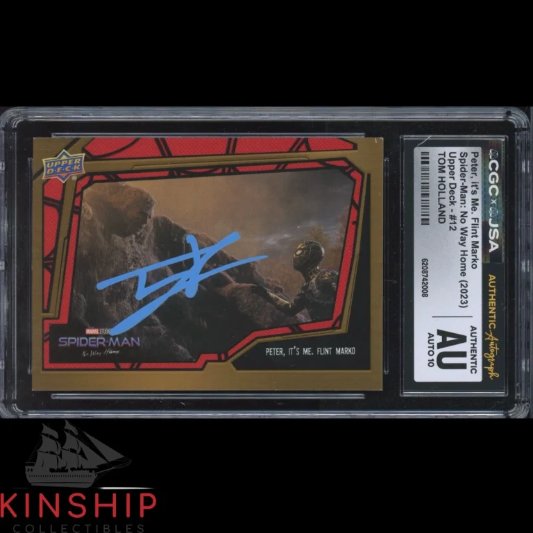 Tom Holland signed 2023 UD Spider-Man Trading Card JSA CGC Slab Auto 10 C6494