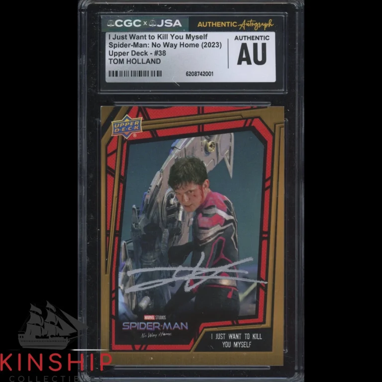 Tom Holland signed 2023 UD Spider-Man Trading Card JSA CGC Slab Auto C6500