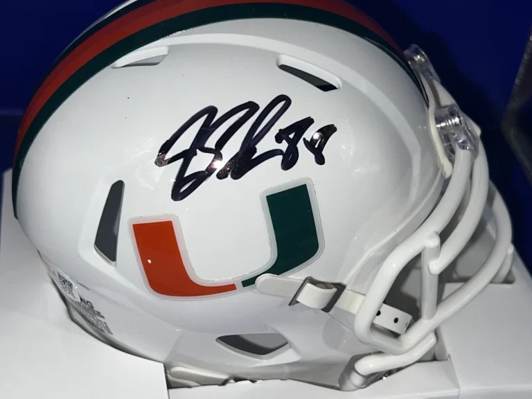 JEREMY SHOCKEY MIAMI HURRICANES JSA AUTHENTICATED SIGNED MINI HELMET