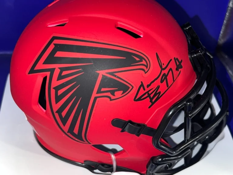 CORNELIUS BENNETT ATLANTA FALCONS JSA AUTHENTICATED SIGNED RAVE MINI HELMET