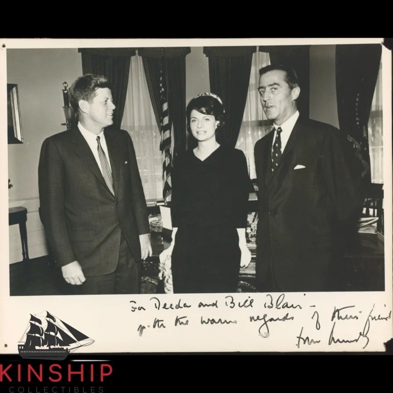 President John F Kennedy signed Photo JSA LOA Rare Inscribed Auto Bold B2406
