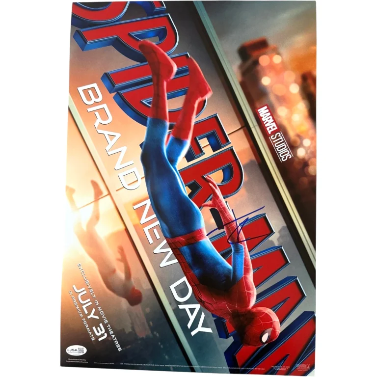 TOM HOLLAND SIGNED SPIDER-MAN BRAND NEW DAY 12X18 MOVIE POSTER PHOTO AUTO 4 JSA
