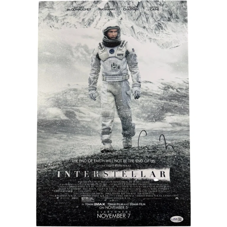CHRISTOPHER NOLAN SIGNED INTERSTELLAR 12X18 MOVIE POSTER PHOTO DIRECTOR AUTO JSA