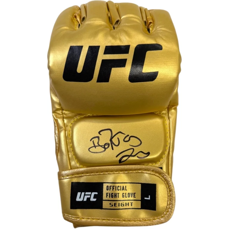 JON BONES JONES SIGNED AUTOGRAPHED UFC GOLD GLOVE CHAMPION MMA GOAT JSA COA