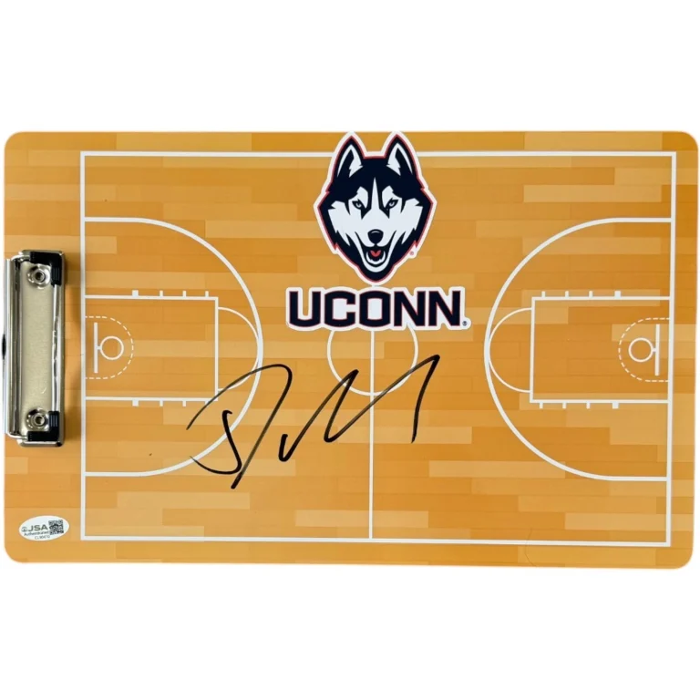 DAN HURLEY SIGNED AUTOGRAPHED UCONN HUSKIES BASKETBALL CLIPBOARD FINAL FOUR JSA