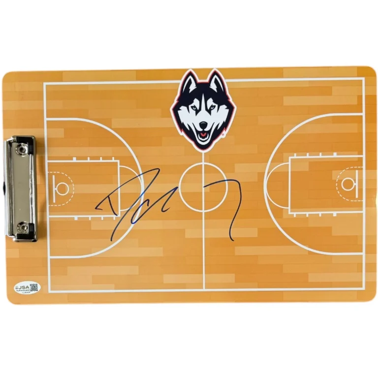DAN HURLEY SIGNED AUTOGRAPHED UCONN HUSKIES BASKETBALL CLIPBOARD CHAMPION JSA