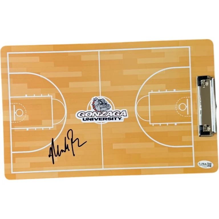 MARK FEW SIGNED AUTOGRAPHED GONZAGA BULLDOGS BASKETBALL CLIPBOARD FINAL 4 JSA