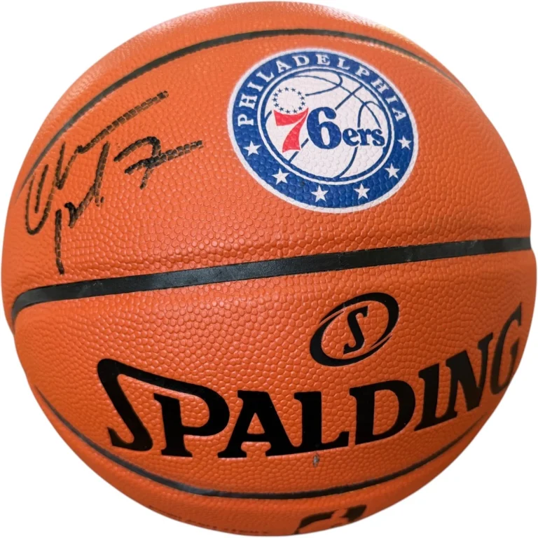 CHARLES BARKLEY SIGNED AUTOGRAPHED PHILADELPHIA 76ERS BASKETBALL WILSON LOGO JSA
