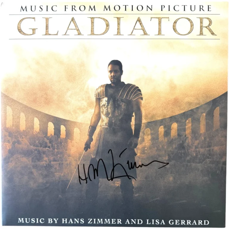 HANS ZIMMER SIGNED GLADIATOR MOVIE SOUNDTRACK VINYL RECORD LP AUTO JSA COA