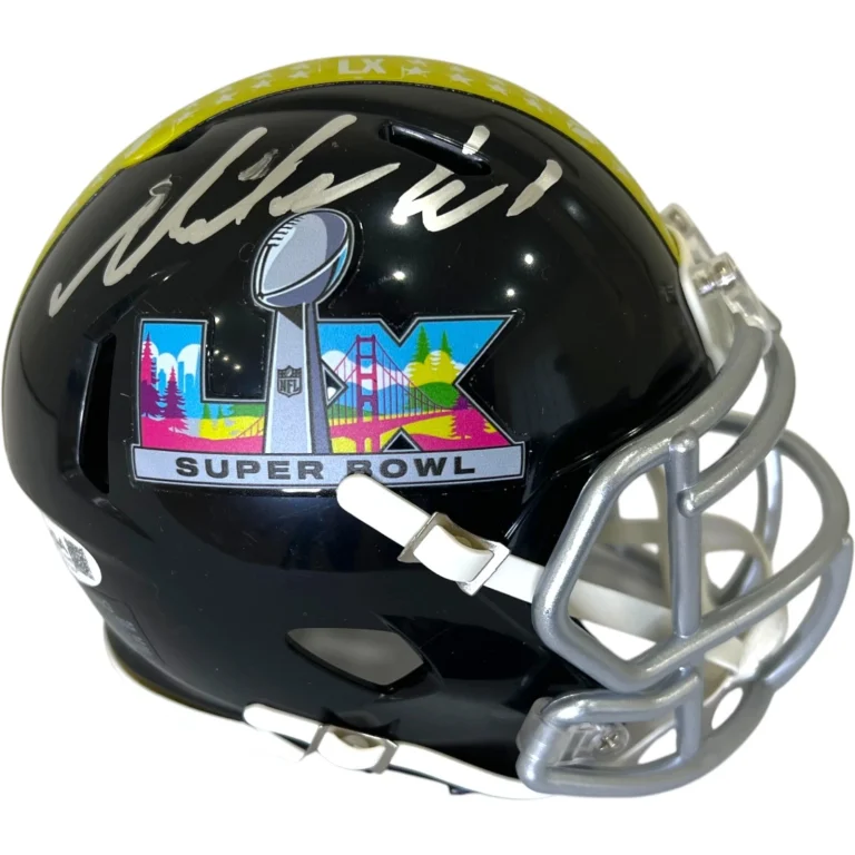 MIKE MACDONALD SIGNED SEATTLE SEAHAWKS SUPER BOWL LX MINI FOOTBALL HELMET JSA