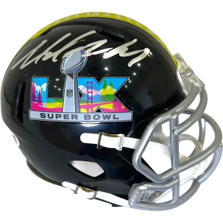 MIKE MACDONALD SIGNED AUTOGRAPH SEAHAWKS SUPER BOWL LX MINI FOOTBALL HELMET JSA