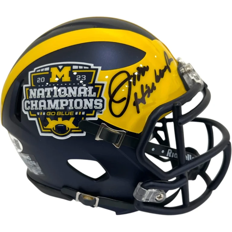 Jim Harbaugh Signed Mini Helmet JSA Authenticated COA Michigan Wolverines 2023