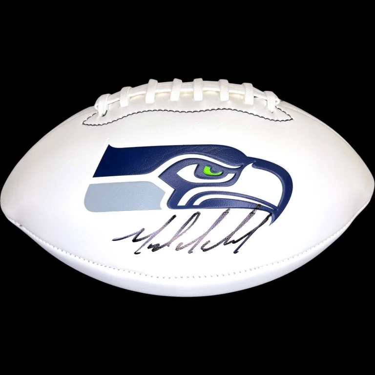 Mike Macdonald signed Seattle Seahawks logo football JSA auto autograph coach !