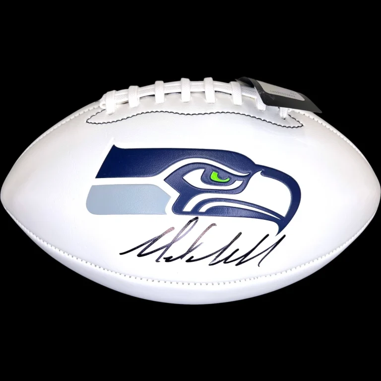 Mike Macdonald signed Seattle Seahawks logo football JSA auto autograph coach