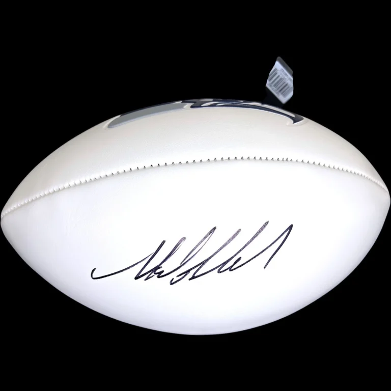 MIKE MACDONALD Signed New York Giants Autographed Wilson White Panel Football