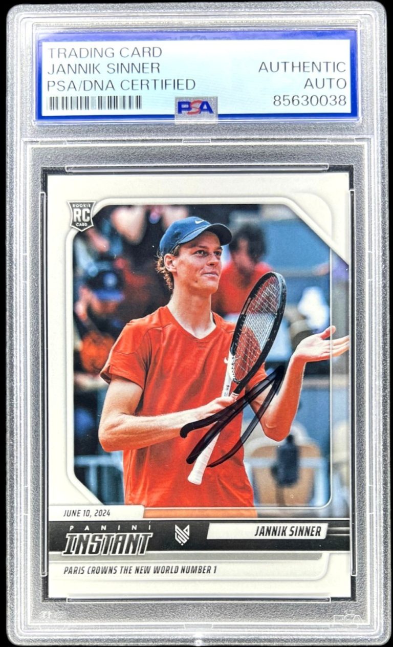 Jannik Sinner 2024 Panini Instant Rookie Auto PSA Autograph RC /6784
