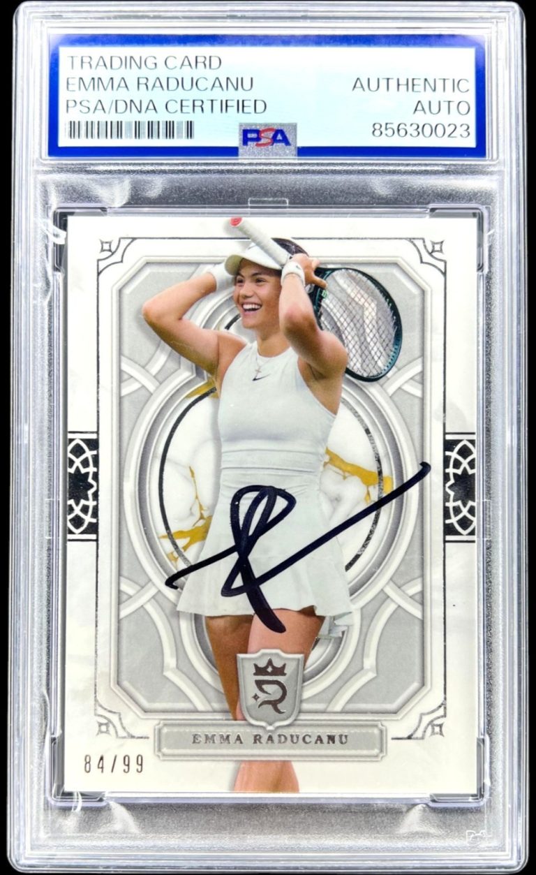 Emma Raducanu SIGNED 2024 Topps Royalty Collection /99 PSA/DNA Auto