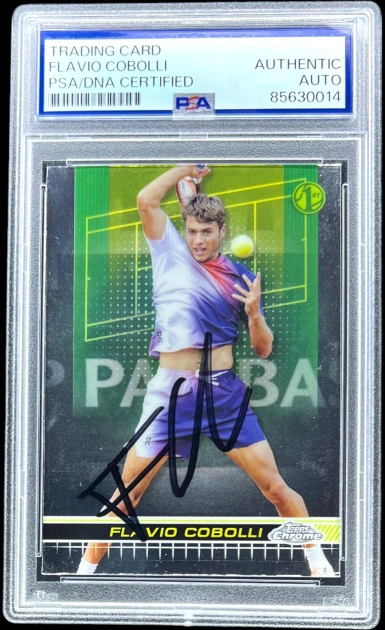 FLAVIO COBOLLI Signed 2024 Topps Chrome Tennis RC #196 PSA Auto