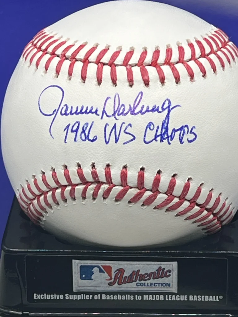 RON DARLING NEW YORK METS 1986 WS CHAMPS BECKETT AUTHENTIC SIGNED OML BASEBALL