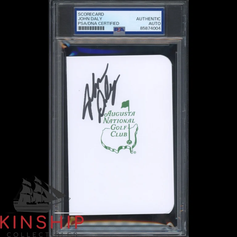 John Daly signed Augusta National Masters Scorecard PSA DNA Slab Golf Auto C6527