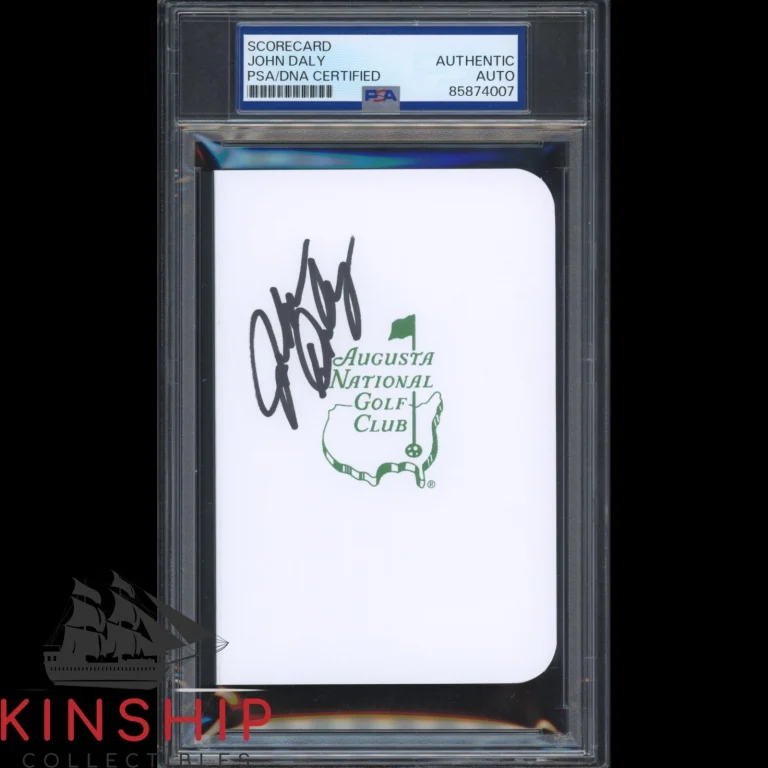 John Daly signed Augusta National Masters Scorecard PSA DNA Slab Golf Auto C6526