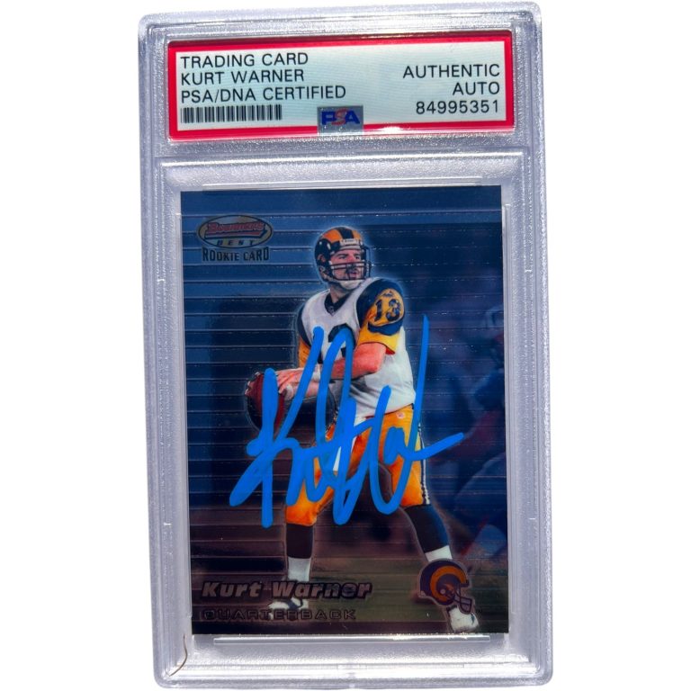 KURT WARNER RC 1999 BOWMANS BEST #110 SIGNED AUTOGRAPH ROOKIE CARD PSA AUTO