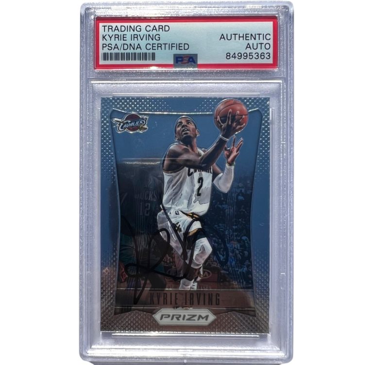 KYRIE IRVING SIGNED CAVALIERS 2012-13 PANINI PRIZM ROOKIE CARD AUTO PSA/DNA
