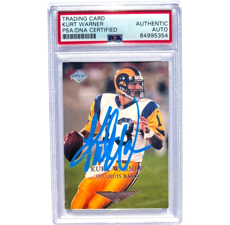 1999 Collector's Edge 1st Place Promo Kurt Warner Signed #201P Rookie RC HOF PSA
