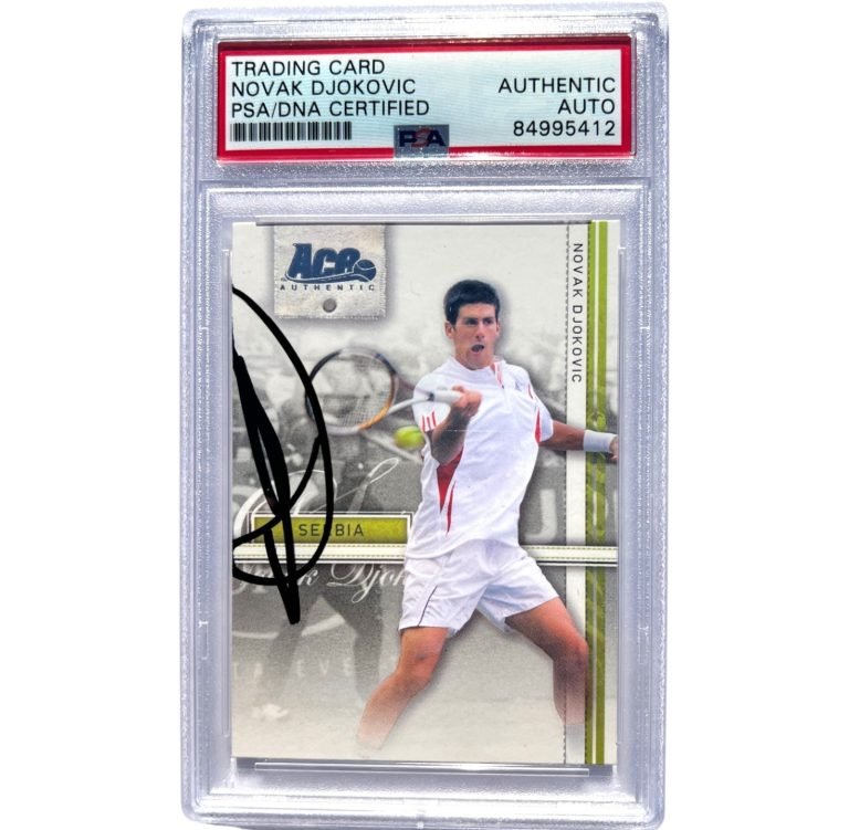 Novak Djokovic Signed 2007 ACE Authentic Straight Sets RC PSA Auto GOAT!
