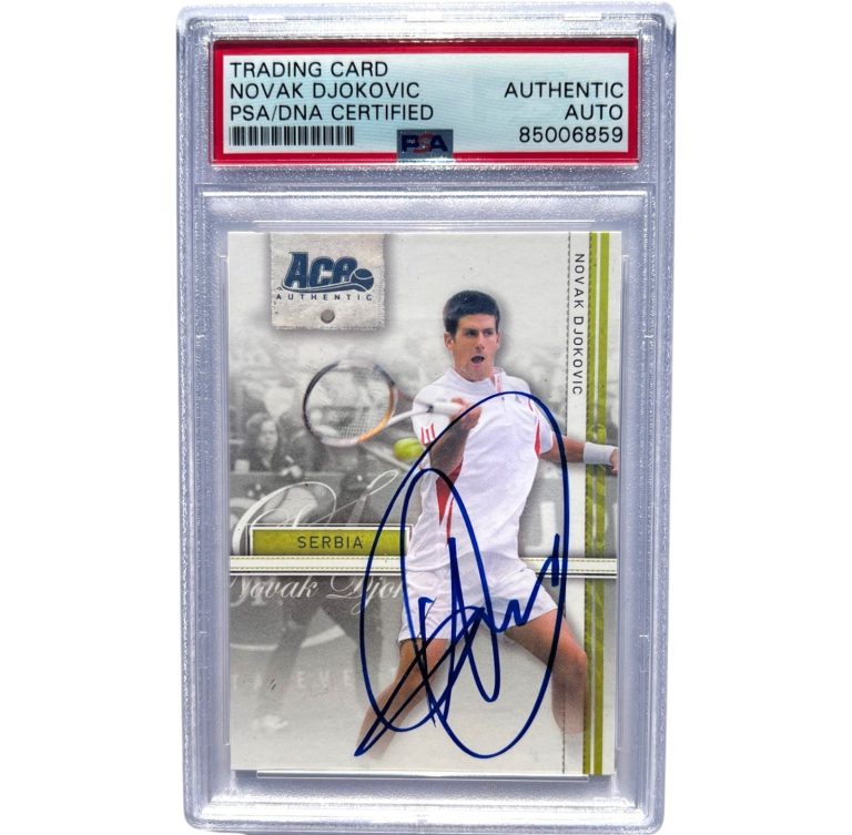 Novak Djokovic Signed 2007 ACE Authentic RC #16 Rookie Auto RC PSA/DNA