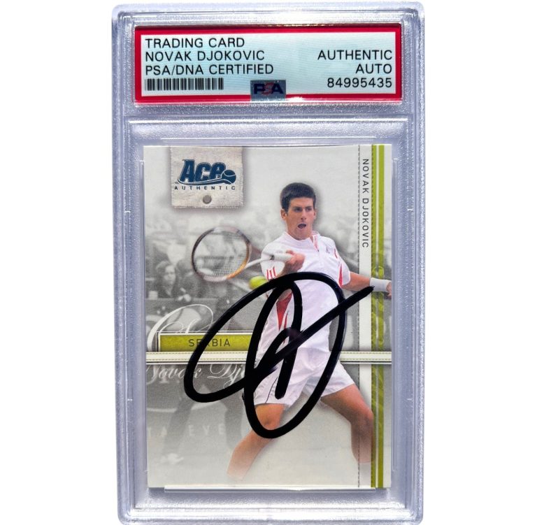 2007 Ace Authentic #16 Novak Djokovic Signed Straight Sets Rookie Card Auto PSA