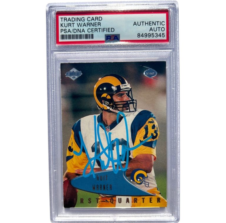 Kurt Warner Signed 1999 Edge Odyssey #123 Trading Card Auto Psa/Dna