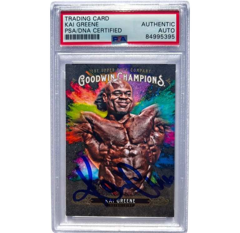 KAI GREENE SIGNED 2018 UPPER DECK GOODWIN CHAMPIONS #117 BODYBUILDING PSA AUTO