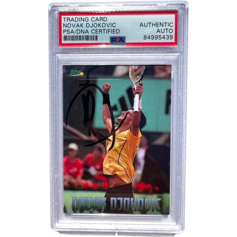 NOVAK DJOKOVIC Signed 2007 Ace Authentic Unreleased Promo Rc Psa Auto