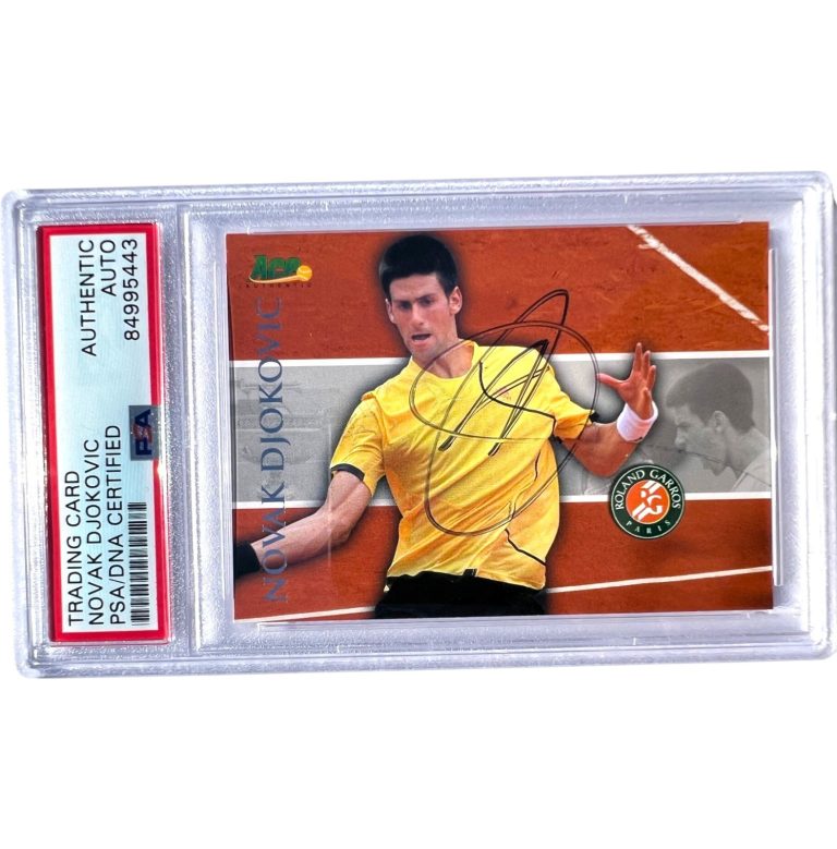 NOVAK DJOKOVIC SIGNED 2008 ACE AUTHENTIC ROLAND GARROS #RG17 RC PSA AUTO