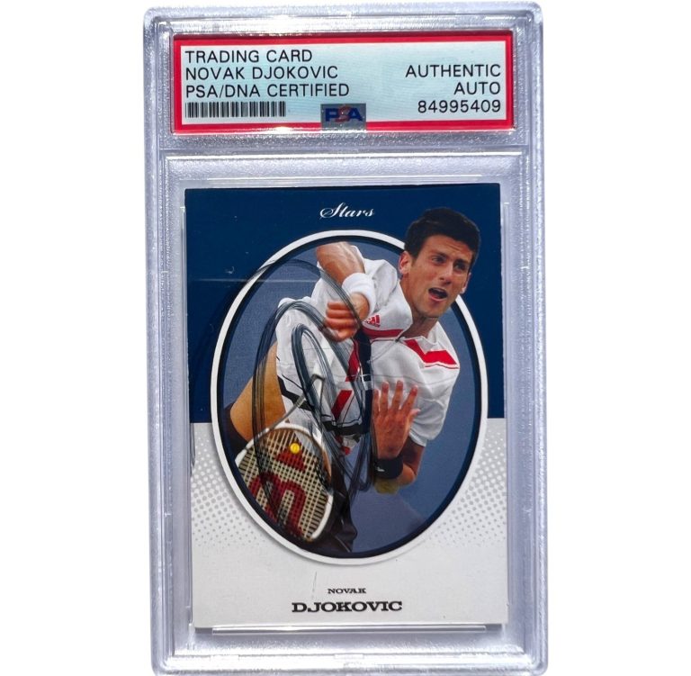 Novak Djokovic Signed 2008 Ace Authentic Grand Slams II Stars #S3 RC PSA Auto