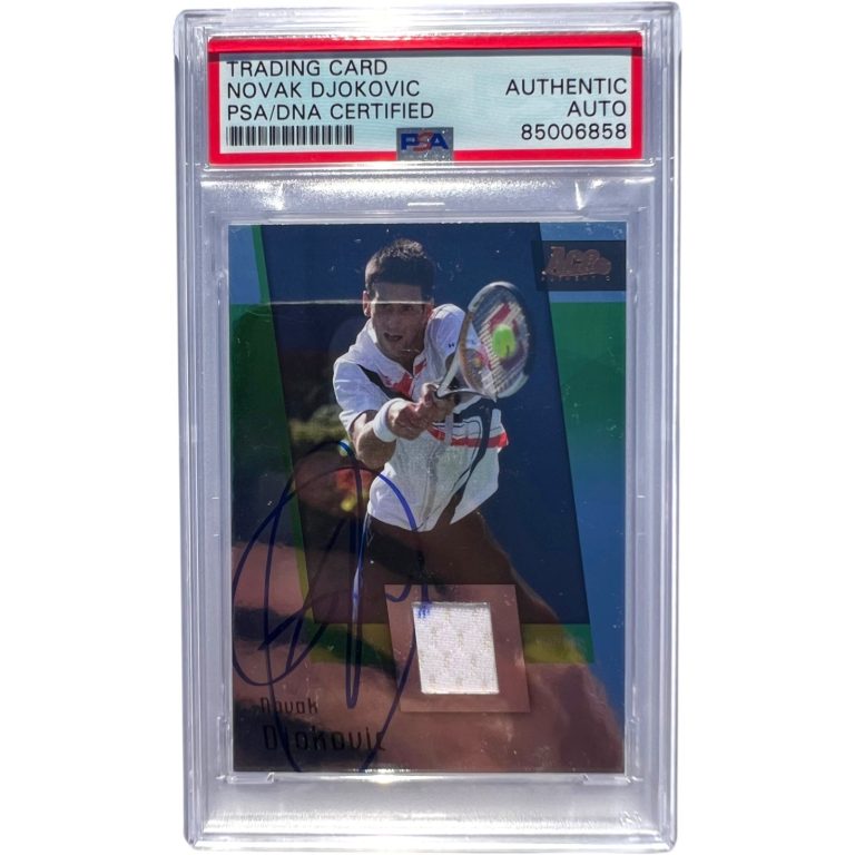 NOVAK DJOKOVIC SIGNED 2007 ACE AUTHENTIC GRAND SLAM II MATCH WORN CARD PSA/DNA