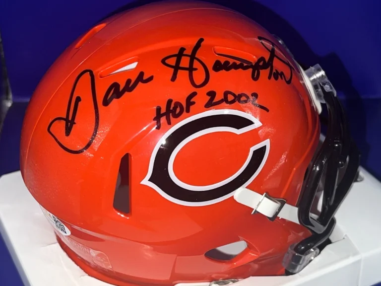 DAN HAMPTON CHICAGO BEARS HOF 2002 JSA AUTHENTICATED SIGNED ALT MINI HELMET