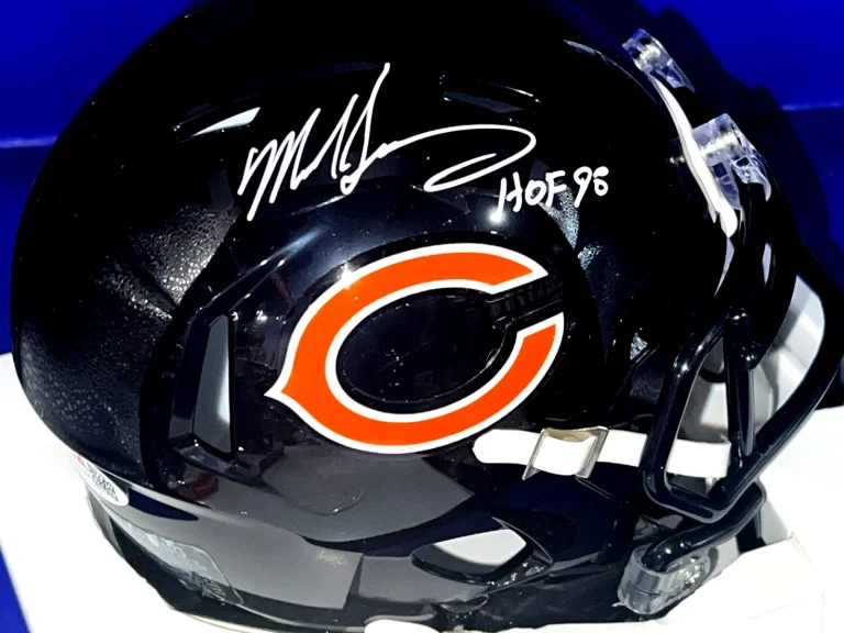 MIKE SINGLETARY CHICAGO BEARS HOF 98 JSA AUTHEN SIGNED MINI HELMET