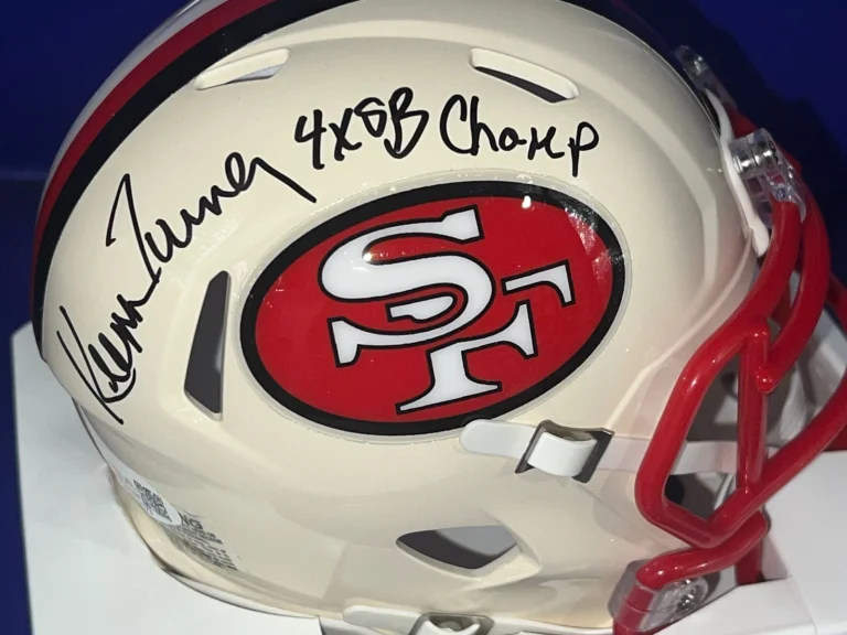 KEENA TURNER SAN FRANCISCO 49ERS 4 X SB CHAMP JSA SIGNED RETRO MINI HELMET