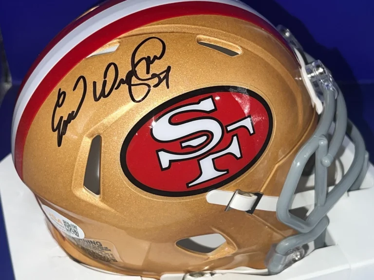 ERIC WRIGHT SAN FRANCISCO 49ERS JSA AUTHENTICATED SIGNED MINI HELMET