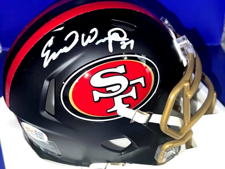 ERIC WRIGHT SAN FRANCISCO 49ERS JSA AUTHENTICATED SIGNED RIVALRY MINI HELMET