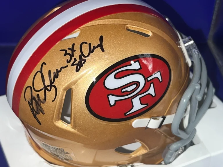 RANDY CROSS SAN FRANCISCO 49ERS 3 X SB CHAMPS JSA SIGNED MINI HELMET