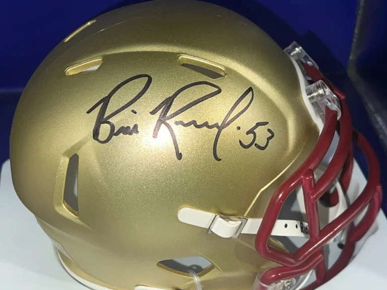 BILL ROMANOWSKI BOSTON COLLEGE EAGLES JSA AUTHENTICATED SIGNED MINI HELMET