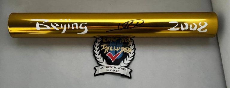Usain Bolt Signed Baton 2008 Beijing Olympics Beckett BAS 2 COA