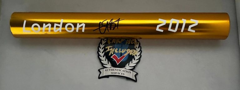 Usain Bolt Signed Baton 2012 London Olympics Beckett BAS 4 COA