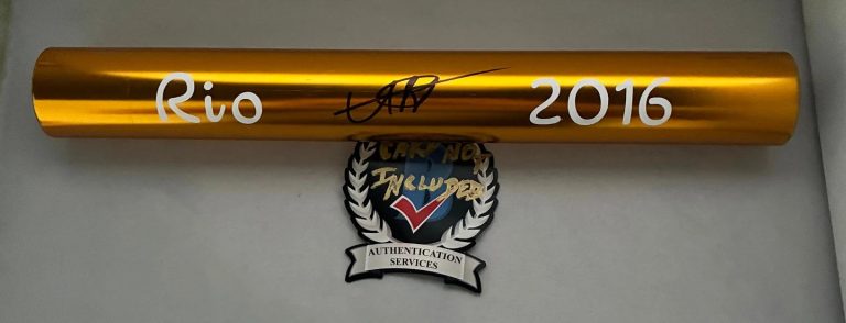 Usain Bolt Signed Baton 2016 Rio Olympics Beckett BAS 4 COA