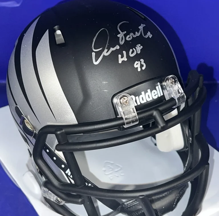 DAN FOUTS OREGON DUCKS JSA AUTHENTICATED SIGNED BLACK WING MINI HELMET